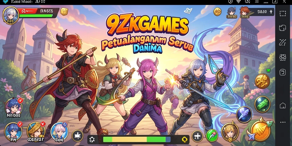 Gameplay seru dalam dunia anime yang kaya warna.