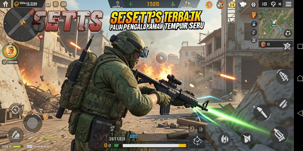 Screenshot SESETOTO menampilkan aksi seru dalam gameplay TPS.