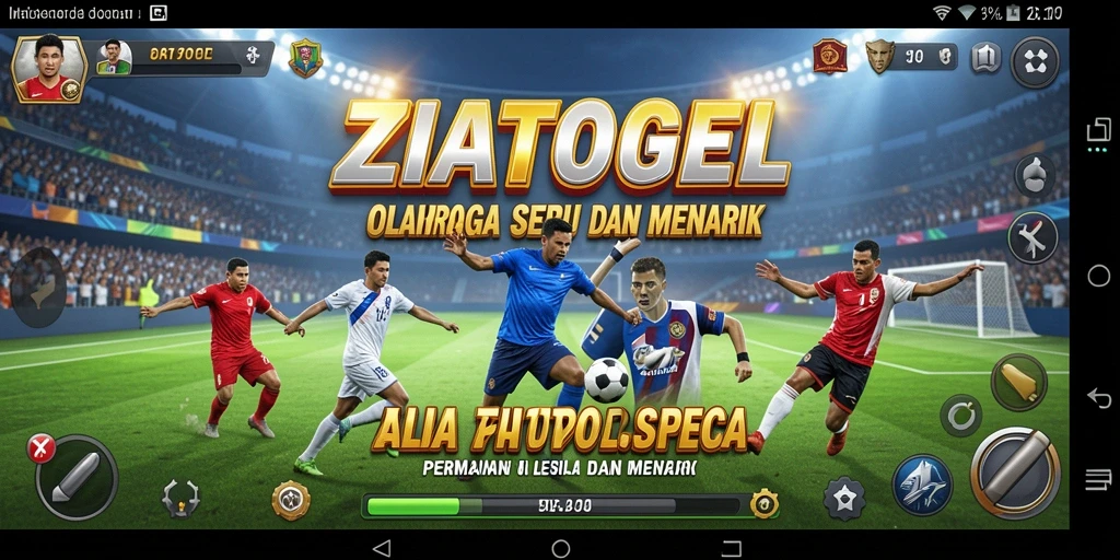 Tampilan seru gameplay olahraga di ZIATOGEL.